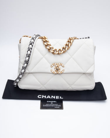 Chanel 19 discount flap bag large