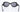 CHANEL Black Gray Lenses Sunglasses Rectangle Acetate