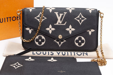 LOUIS VUITTON Félicie Bicolor Pochette Monogram Empreinte Leather Crossbody