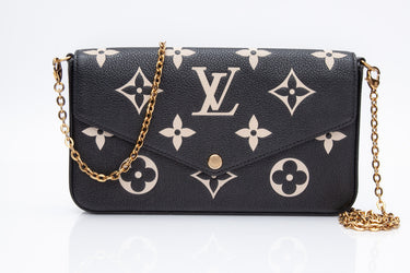 LOUIS VUITTON Félicie Bicolor Pochette Monogram Empreinte Leather Crossbody