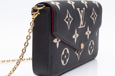 LOUIS VUITTON Félicie Bicolor Pochette Monogram Empreinte Leather Crossbody