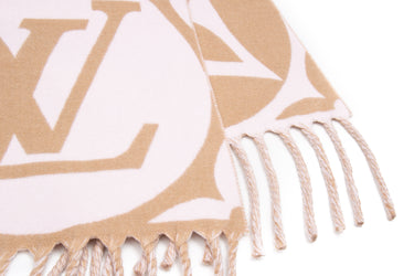 LOUIS VUITTON Beige Rose Medallion Scarf (New)