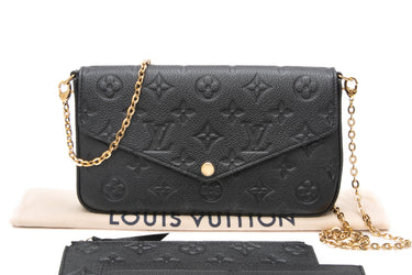LOUIS VUITTON Black Empreinte Pochette Felicie Crossbody