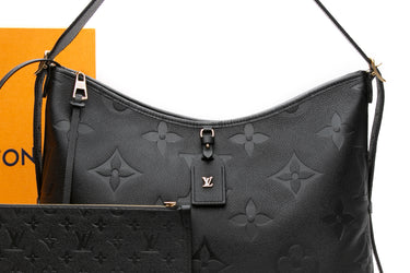 LOUIS VUITTON Black Monogram Empreinte Carryall MM