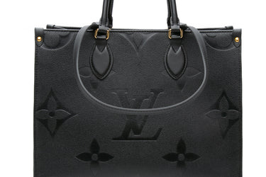 LOUIS VUITTON Black Monogram Empreinte Onthego MM