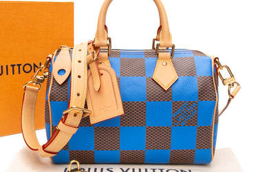 LOUIS VUITTON Blue Damier Pop Speedy Bandouliere 25
