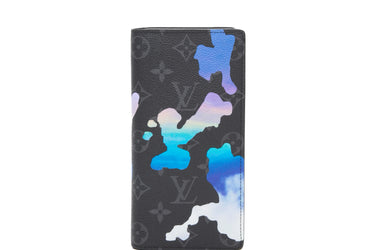LOUIS VUITTON Brazza Sunrise Monogram Eclipse Wallet