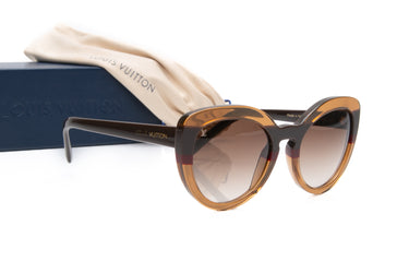 LOUIS VUITTON Brown Glitter Peony Acetate Sunglasses