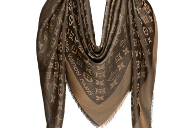 LOUIS VUITTON Brown Monogram Shine Shawl (New)