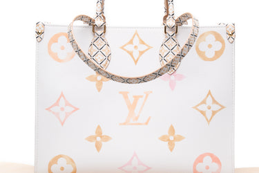 LOUIS VUITTON By The Pool Beige Monogram Giant Watercolor Onthego MM