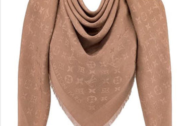 LOUIS VUITTON Cappuccino Monogram Shawl (New)