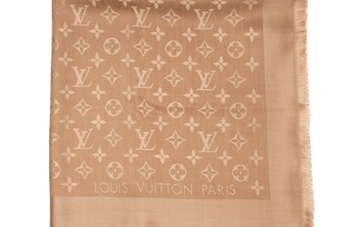 LOUIS VUITTON Caramel Monogram Classic Shawl (New)