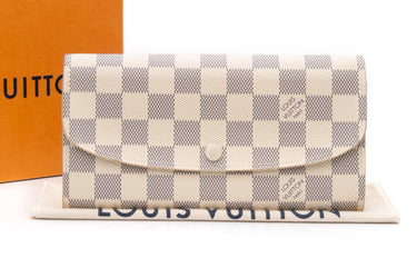 LOUIS VUITTON Damier Azur Emilie Wallet