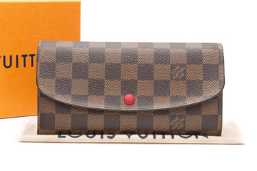 LOUIS VUITTON Damier Ebene Emilie Wallet