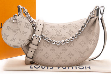 LOUIS VUITTON Galet Grey Baia PM Mahina Crossbody Bag
