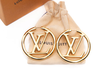 LOUIS VUITTON Louise GM Hoop Earrings