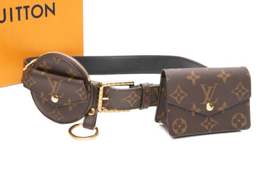 LOUIS VUITTON Monogram 30mm Daily Multi Pocket Belt 70/28