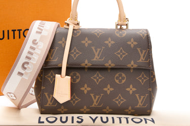 LOUIS VUITTON Monogram Beige Cluny Mini Crossbody Bag (New)