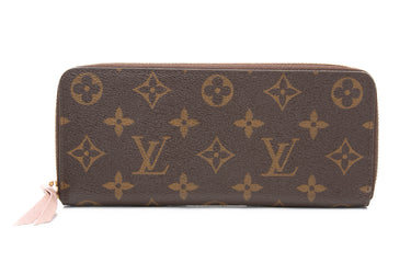 LOUIS VUITTON Monogram Canvas Rose Ballerine Clemence Wallet