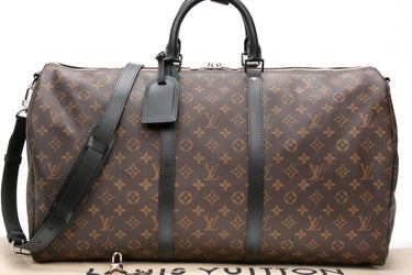 LOUIS VUITTON Monogram Macassar Keepall Bandoulière 55