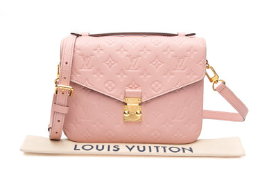LOUIS VUITTON Rose Poudre Empreinte Pochette Metis