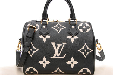 LOUIS VUITTON Speedy Bandouliere 25 Bicolor Monogram Empreinte Leather