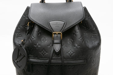 LOUIS VUITTON Montsouris Backpack PM Monogram Black Empreinte Leather