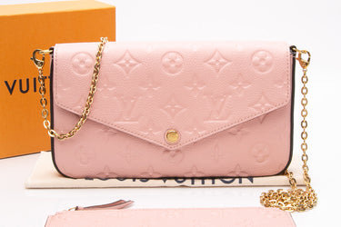 LOUIS VUITTON Empreinte Pochette Felicie Crossbody Rose Poudre