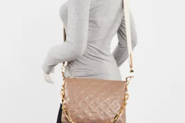 LOUIS VUITTON Taupe Coussin MM Crossbody