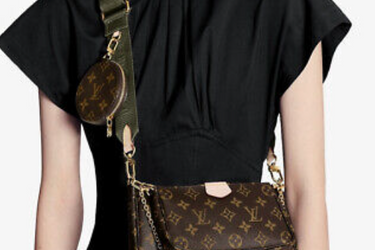 LOUIS VUITTON Multi Pochette Accessoires Khaki Crossbody Bag