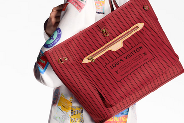 LOUIS VUITTON Sari Red Monogram Neverfull Bandoulière Inside Out MM