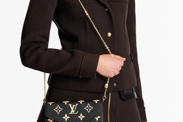LOUIS VUITTON Felicie Bicolor Pochette Monogram Empreinte Leather Crossbody