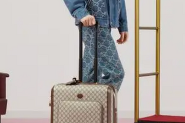 GUCCI GG Supreme Canvas Trolley Small Cabin Carry-on Luggage Suitcase
