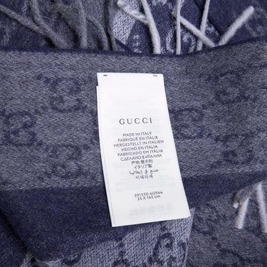 GUCCI Cashmere/Wool GG Fringe Scarf (Brand New)