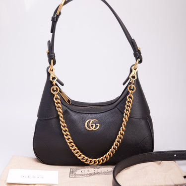 Gucci Peal Pebbled Calfskin Leather Interlocking G Shoulder Bag