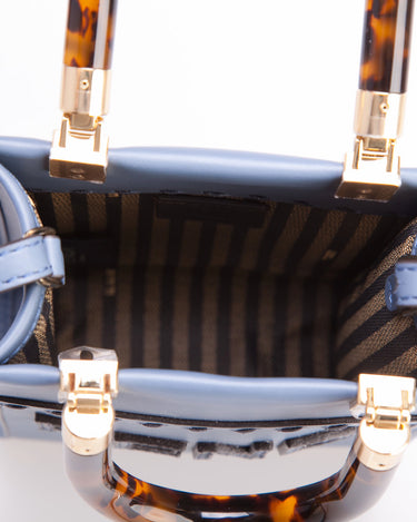 Fendi Sunshine Shopper Mini Patent Leather Canvas Crossbody Bag (Shoulder  bags,Cross Body Bags)