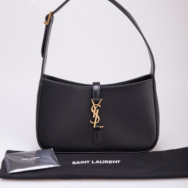 Saint Laurent Le 5 à 7 Leather Hobo Bag (New)