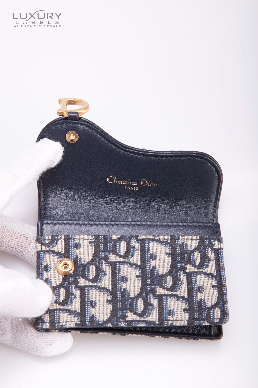 Shop Christian Dior 2022 SS Saddle flap card holder (S5611CTZQ_M932,  S5611CTZQ_M928) by ~LaLuce~