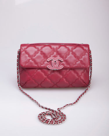 Chanel Quilted Double Stitch Crossbody Bag