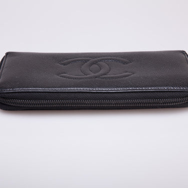 CHANEL BLACK CAVIAR TIMELESS 'CC' WALLET