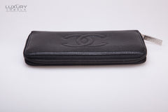 Chanel Black Caviar 'CC' Timeless Long Wallet Q6A1O30FKB099