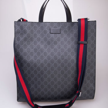 Gucci Convertible Soft Open Tote GG Coated Canvas Crossbody